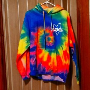 Tie dye mama hoodie